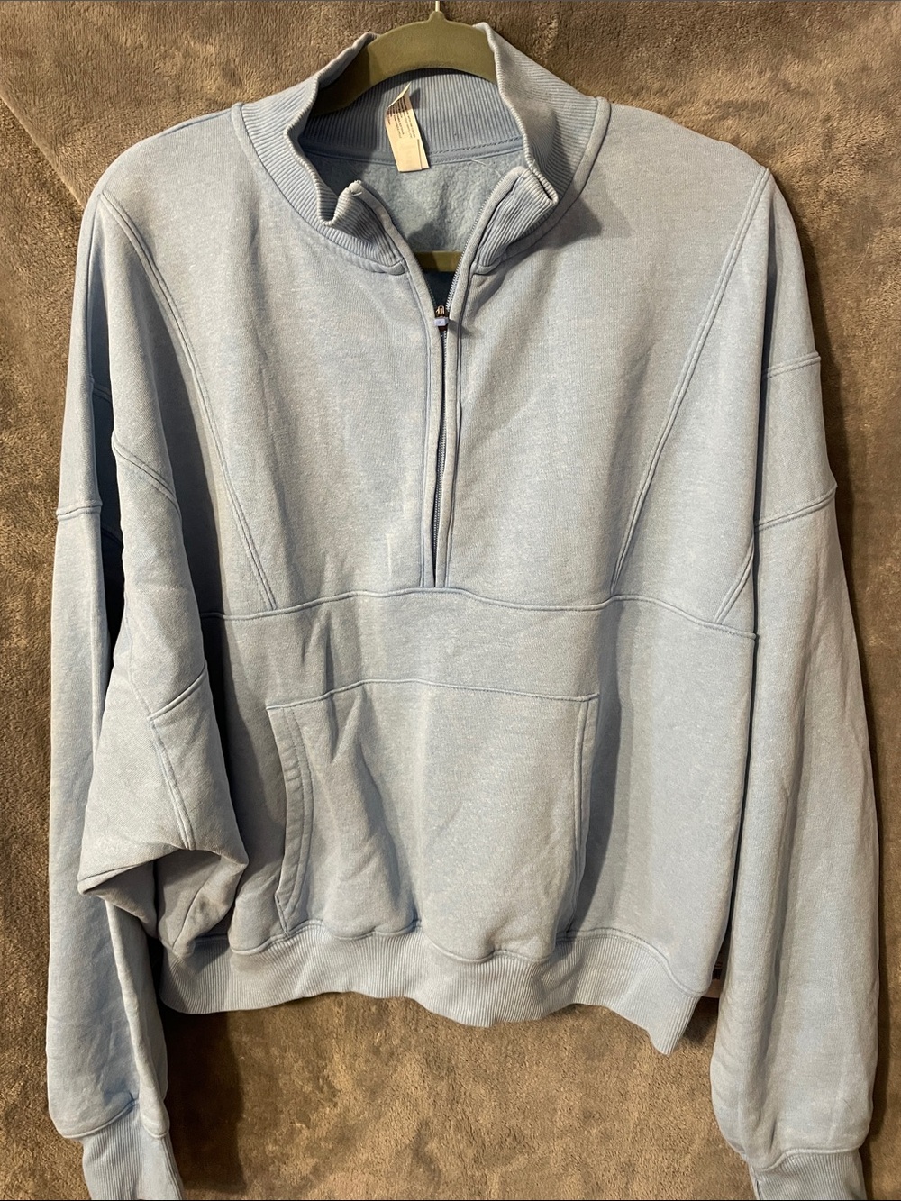 Yogalicious Women’s Light Blue Quarter-Zip Pullover